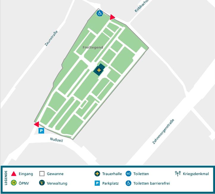 Friedhofsplan Friedhof Eschersheim Frankfurt am Main